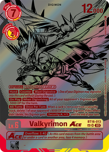 BT16-013 Valkyrimon ACE SP Alternative Art