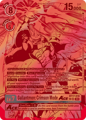 BT17-018 Gallantmon: Crimson Mode ACE Alternative Art