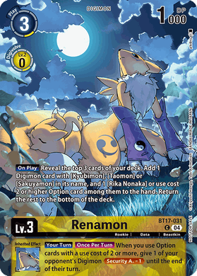 BT17-031 Renamon Alternative Art