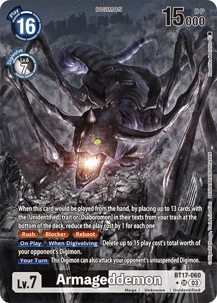 BT17-060 Armageddemon Alternative Art