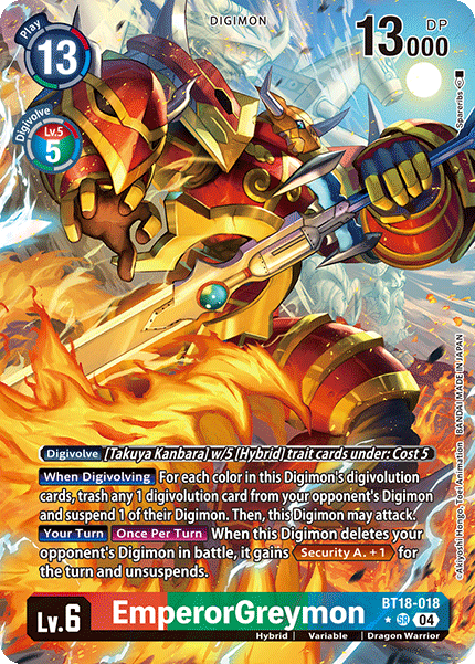 BT18-018 EmperorGreymon Alternative Art