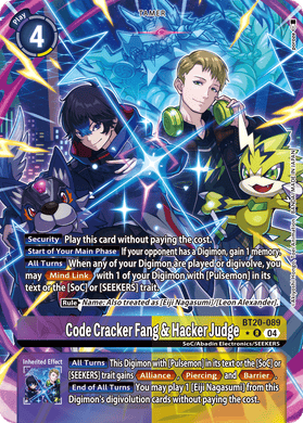 BT20-089 Code Cracker Fang & Hacker Judge Alternative Art