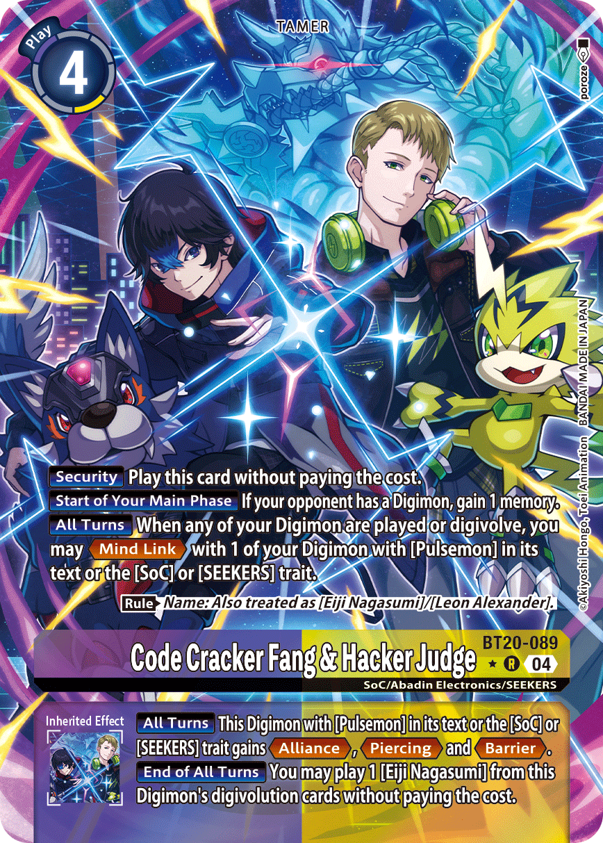 BT20-089 Code Cracker Fang & Hacker Judge Alternative Art