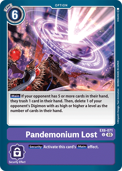 EX6-071 Pandemonium Lost