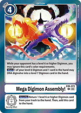EX6-072 Mega Digimon Assembly!