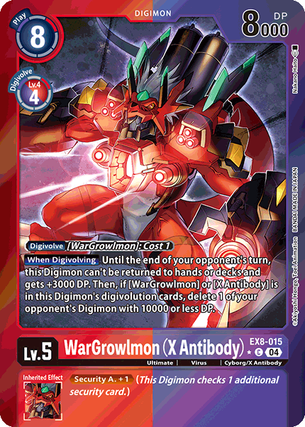 EX8-015 WarGrowlmon (X Antibody) (Foil)