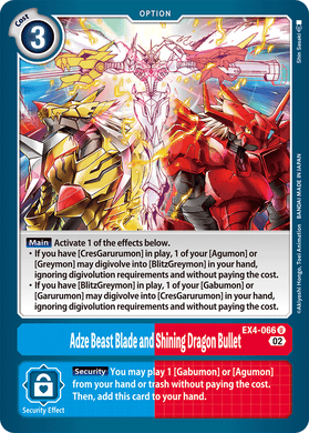 EX4-066 Adze Beast Blade and Shining Dragon Bullet