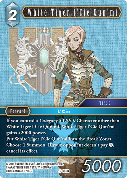 10-040R White Tiger l'Cie Qun'mi (Foil)