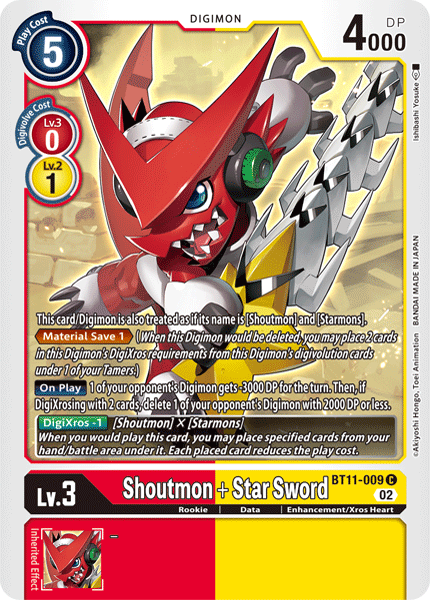 BT11-009 Shoutmon + Star Sword (Foil)