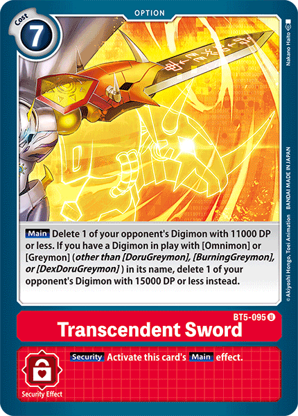 BT5-095 Transcendent Sword