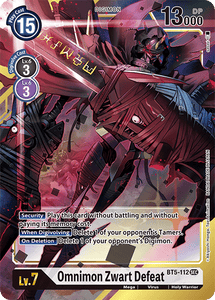 BT5-112 Omnimon Zwart Defeat Alternative Art