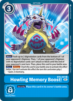 BT6-097 Howling Memory Boost!