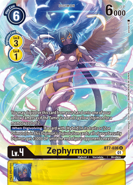 BT7-036 Zephyrmon Alternative Art