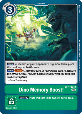 BT7-102 Dino Memory Boost!