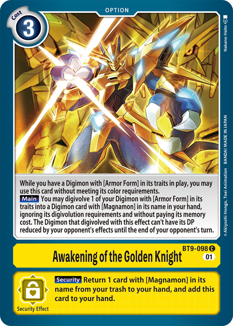 BT9-098 Awakening of the Golden Knight