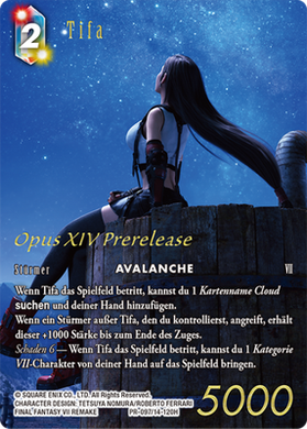 Opus XIV Full Art Pre-Release Promo Tifa PR-097/14-120H